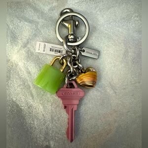 NWT Coach Key, Heart & Lock Key Charm 🤩